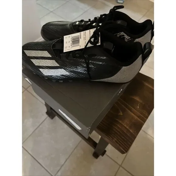 Adidas Adizero Spark Men's Size 10 Football Cleats Black‎ Grey New